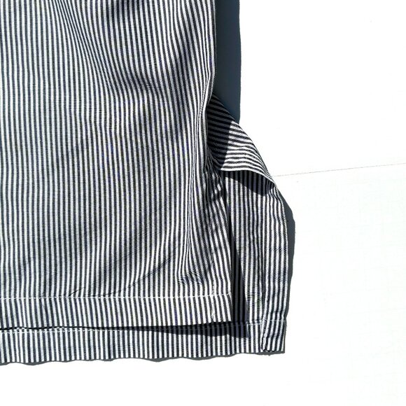 Women’s PLANET 100% Cotton Pinstriped Button Up Shirt, Black/White OS - Picture 11 of 14